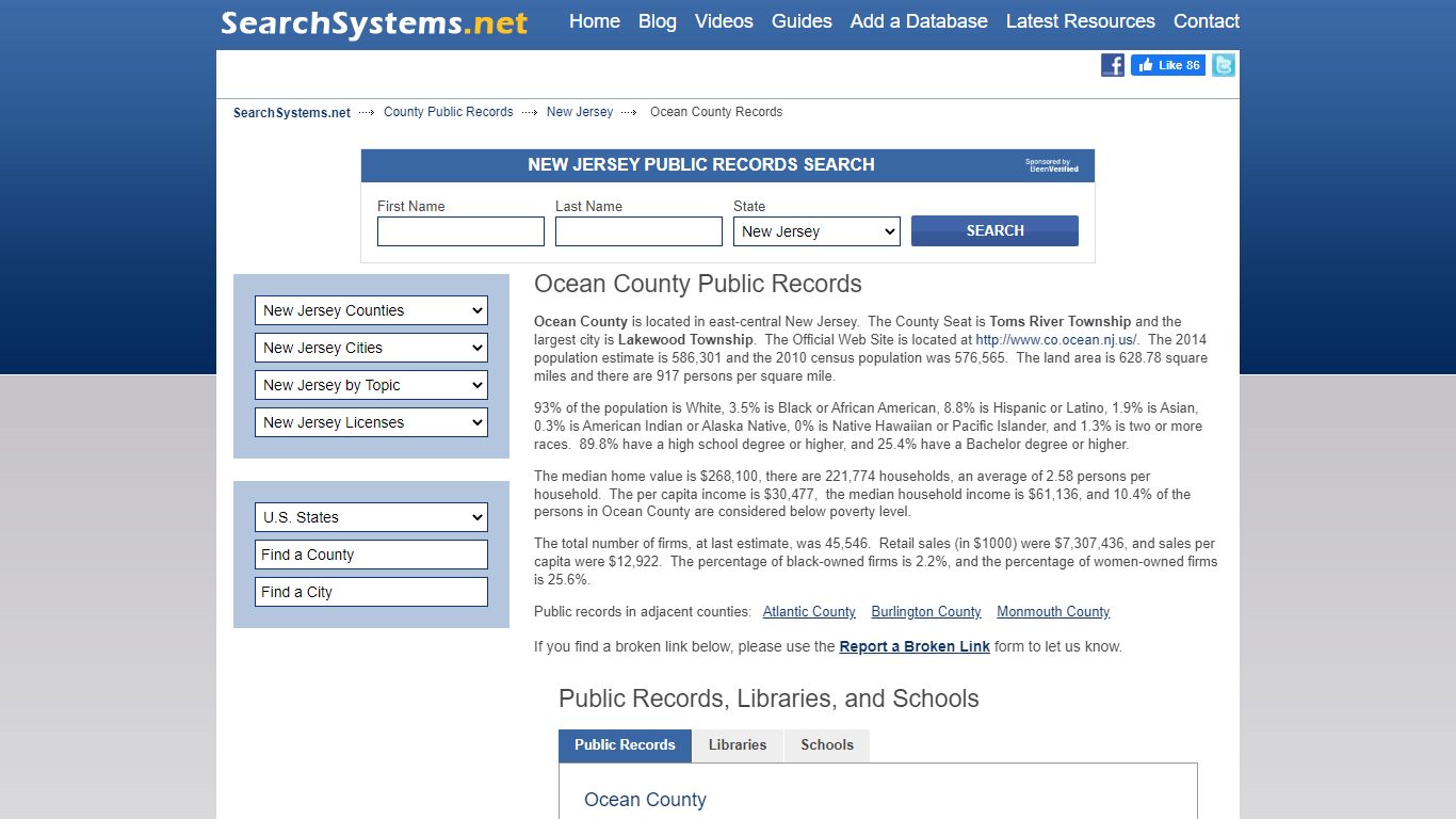 Ocean County Criminal and Public Records